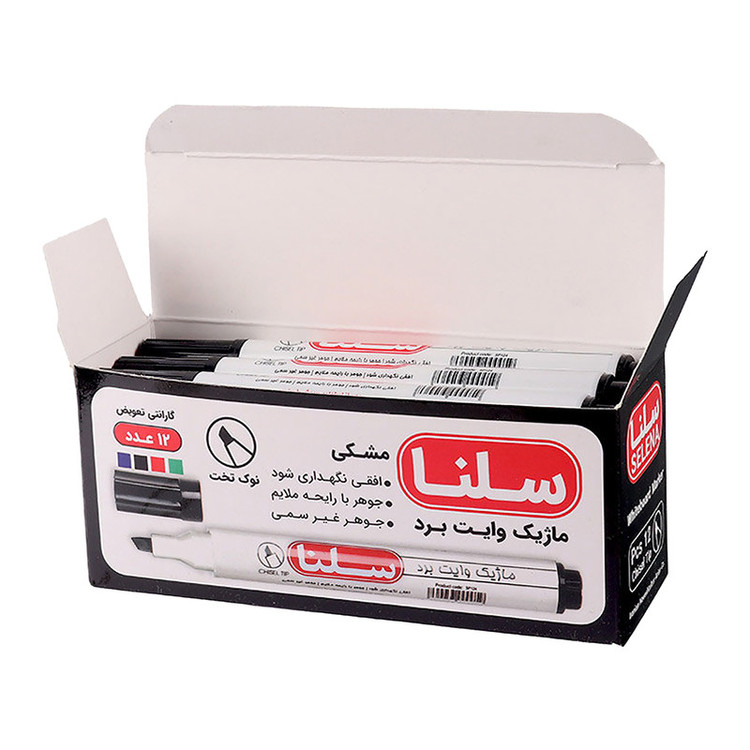 ماژیک وایت برد سلنا مدل ۳۵۰ بسته ۱۲ عددی