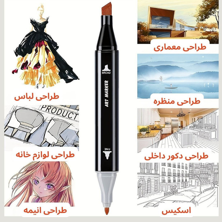 ماژیک راندو نیو تاچ مدل 012 بسته 12 عددی
