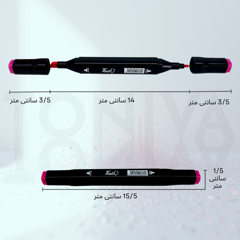 ماژیک راندو تونیوا مدل Touch 48 به همراه محلول احیای ماژیک مجموعه ۴۸ عددی