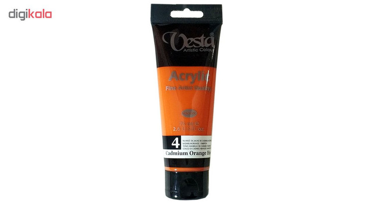 رنگ اکریلیک وستا مدل 04 Cadmium Orange Hue حجم 75 میلی لیتر