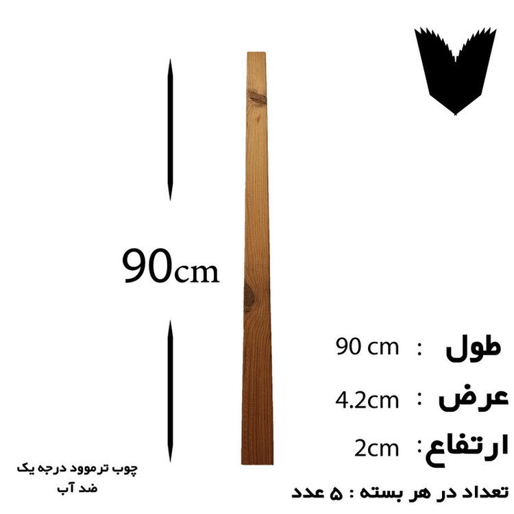 تخته چوب مدل ترموود پویا بسته پنج عددی