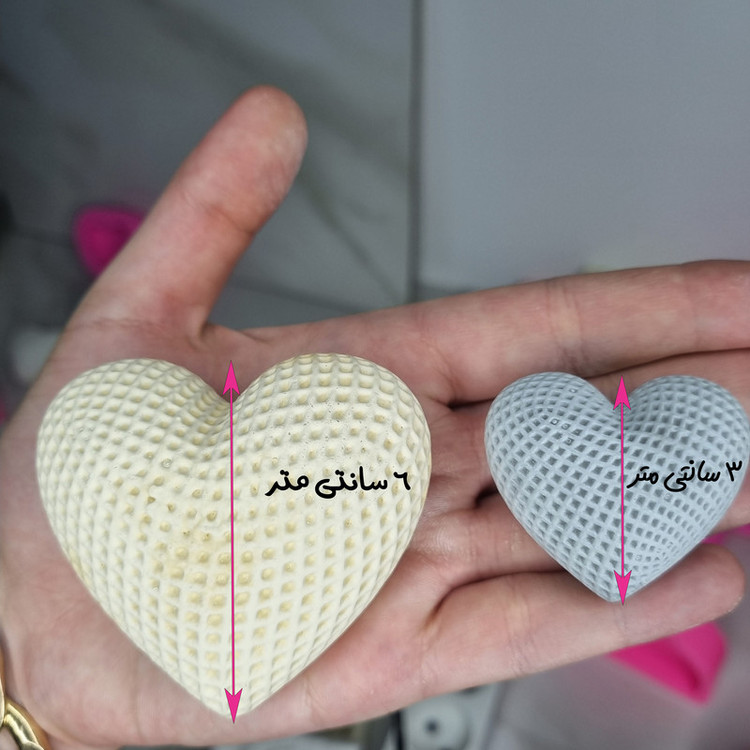 قالب شمع میتنگون مدل قلب حصیری مجموعه دو عددی