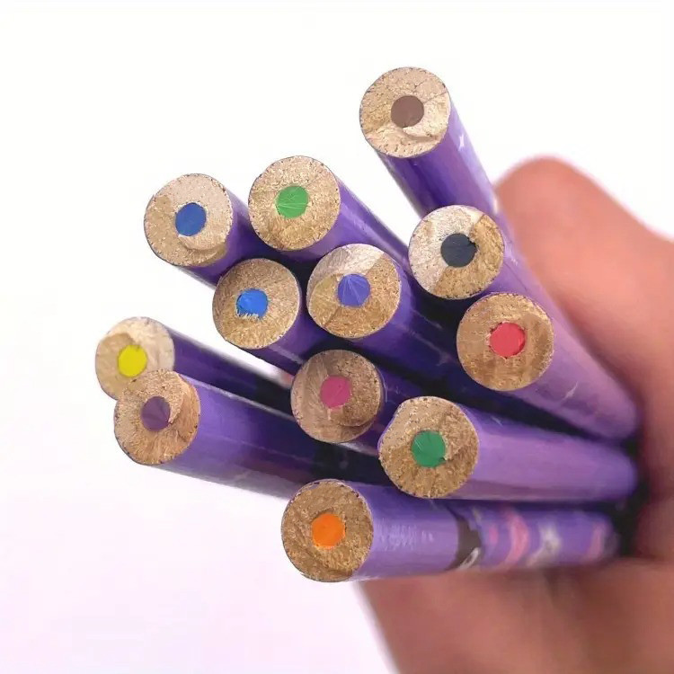 مداد رنگی 12 رنگ طرح کرومی مدل YOYO-801