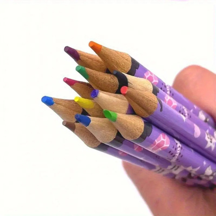 مداد رنگی 12 رنگ طرح کرومی مدل YOYO-801