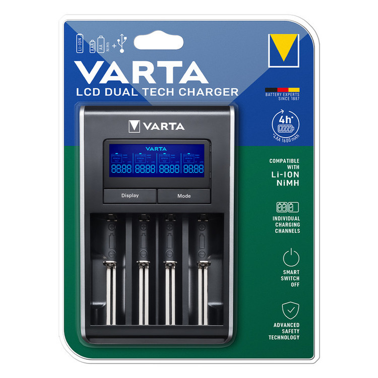 شارژر باتری وارتا مدل LCD DUAL TECH CHARGER
