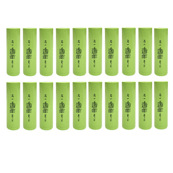باتری قلمی قابل شارژ سولونیکس مدل Ni-MH صنعتی 600mAh بسته 20 عددی