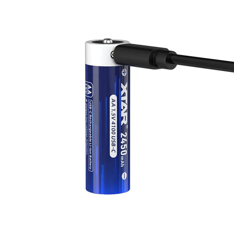 باتری قلمی قابل شارژ اکستار مدل 1.5V AA 2450mAh Type-C بسته ۴ عددی