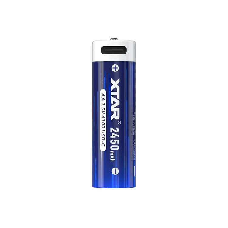 باتری قلمی قابل شارژ اکستار مدل 1.5V AA 2450mAh Type-C بسته ۴ عددی