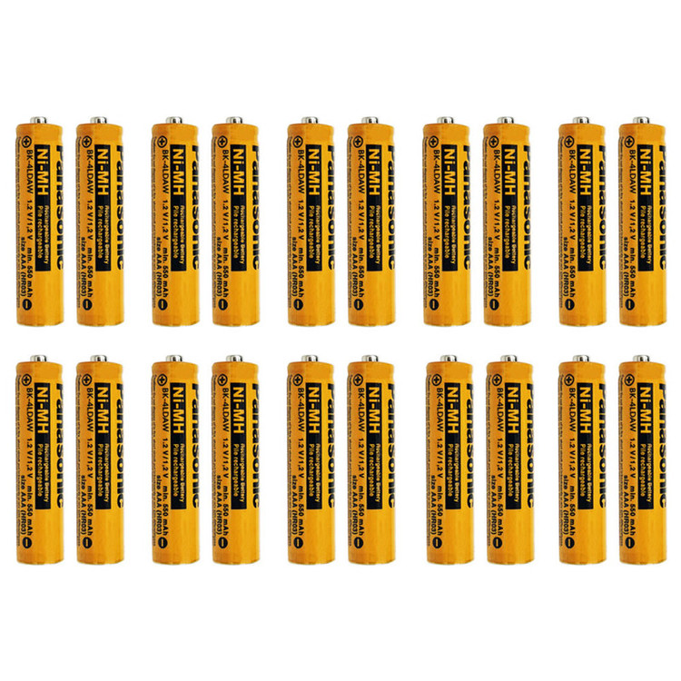 باتری نیم قلمی قابل شارژ پاناسونیک مدل NI-MH550mAh بسته 20 عددی