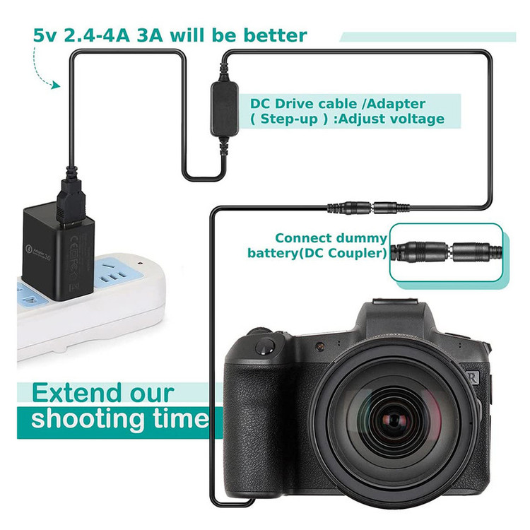 شارژر باتری دوربین مدل EP-5B EN-EL15 Power bank USB