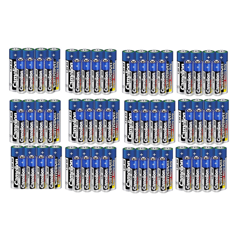 باتری قلمی و نیم قلمی کملیون مدل super heavy duty بسته 96 عددی