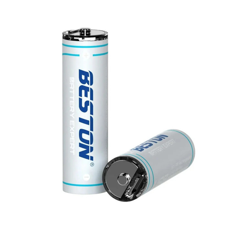 باتری قلمی و نیم قلمی قابل شارژ بستون مدل USB-TYPE C بسته 4 عددی