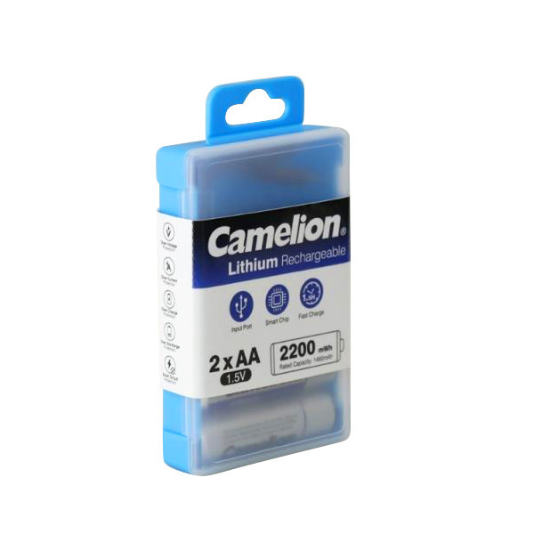 باتری قلمی قابل شارژ کملیون مدل 1.5VLi-AA2200 بسته دو عددی
