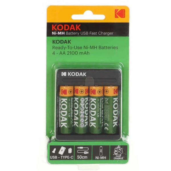 باتری قلمی قابل شارژ کداک مدل Ni-MH 4 AA 2100 mAh بسته ۴ عددی