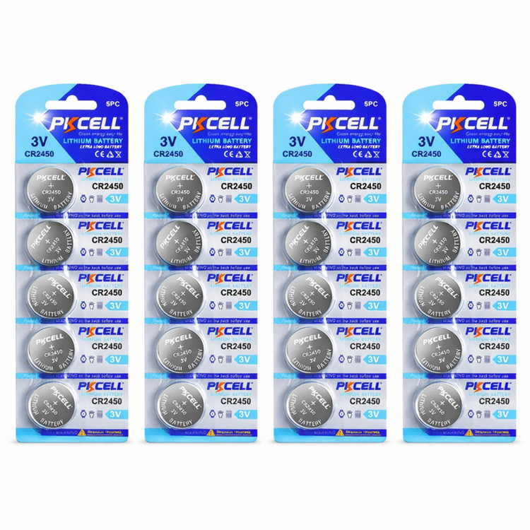 باتری سکه ای پیکی سل مدل CR2450 ولتاژ 3V مجموعه 20 عددی
