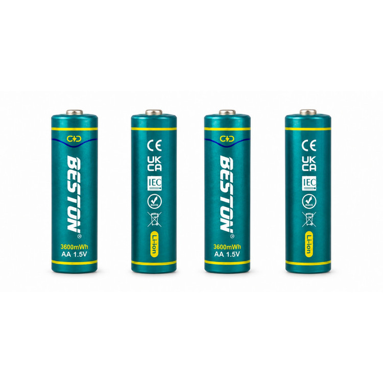 باتری قلمی قابل شارژ بستون مدل 1.5V.li-ion-3600mwh بسته ۴ عددی