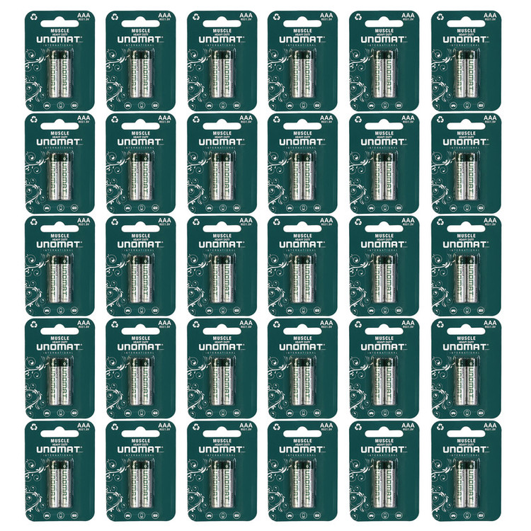 باتری نیم قلمی یونومات مدل Muscle Heavy Duty بسته 60 عددی