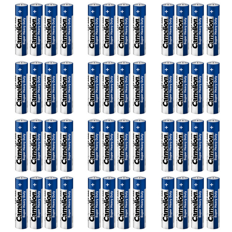 باتری نیم قلمی کملیون مدل Super Heavy Duty بسته 48 عددی