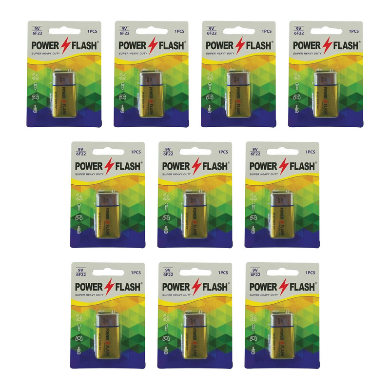 باتری کتابی پاورفلش مدل Super Heavy Duty بسته 10عددی