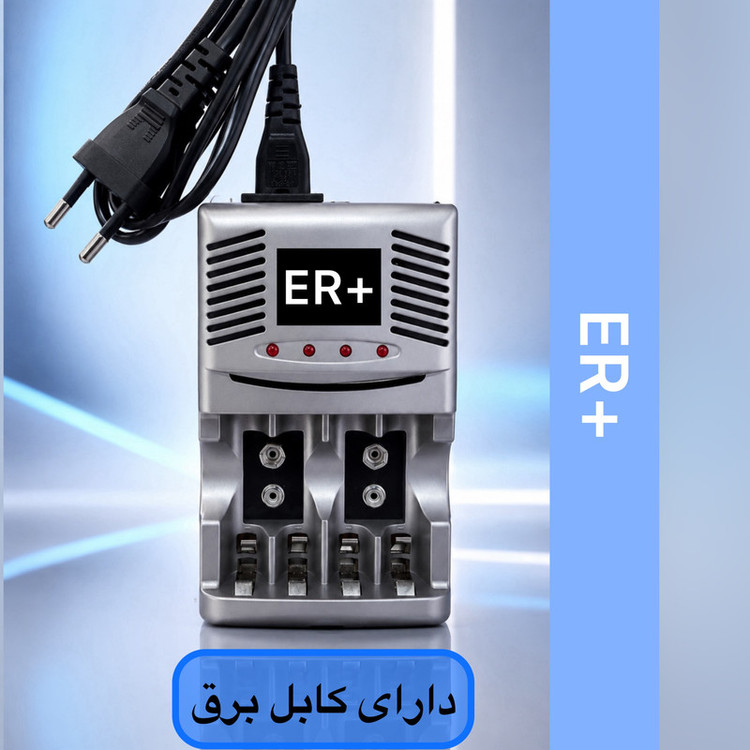 شارژر باتری کتابی و قلم و نیم قلم ای آر پلاس مدل 819+ER