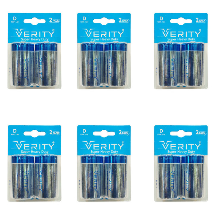 باتری D وریتی مدل Super Heavy Duty بسته 12 عددی
