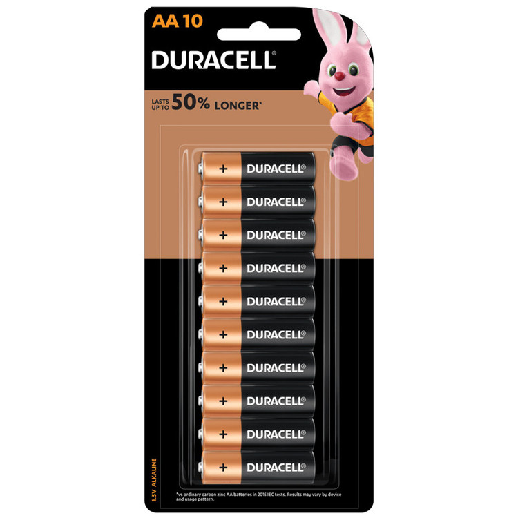 باتری قلمی دوراسل مدل AA-50%LONGER بسته 10 عدد