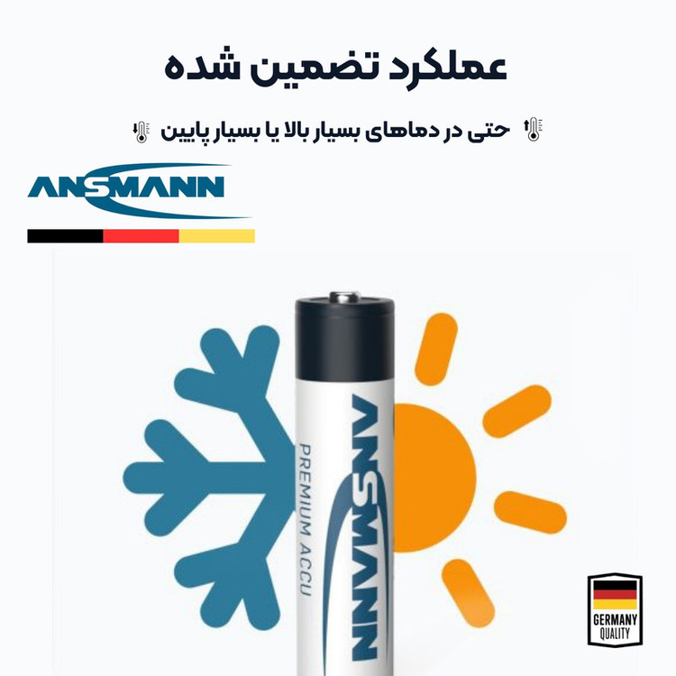 باتری قلمی قابل شارژ آنسمن مدل Premium بسته 2 عددی