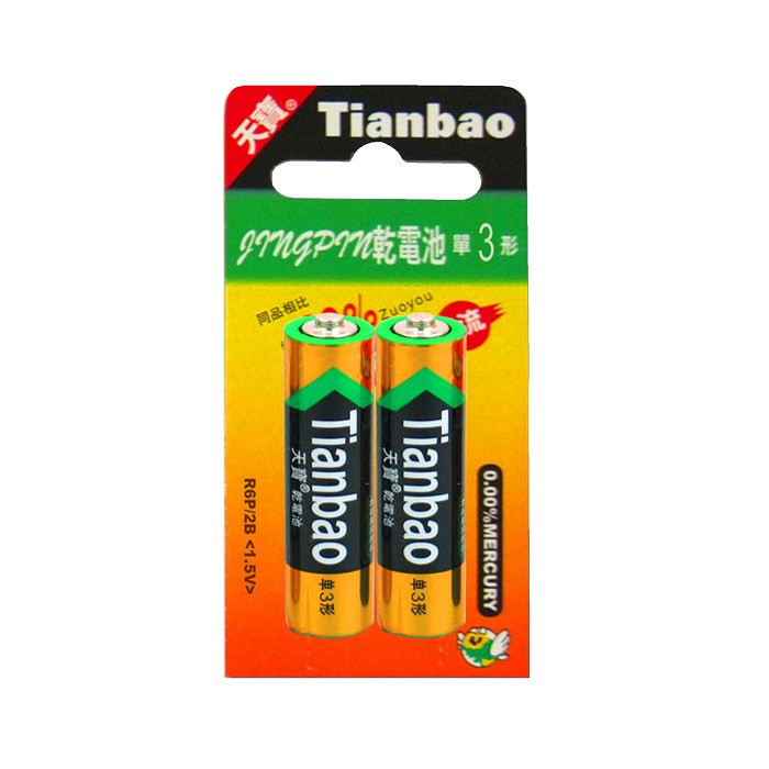 باتری قلمی تیانبائو مدل R6P بسته 2 عددی