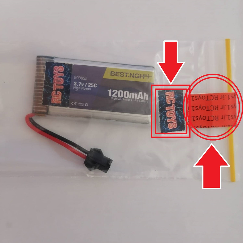 باتری لیتیومی قابل شارژ بست ان جی اچ مدل 803055-RCTOYS ظرفیت 1200 میلیآمپرساعت