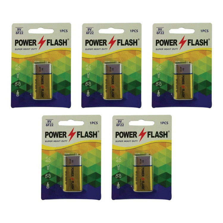 باتری کتابی پاورفلش مدل SUPER HEAVY DUTY بسته۵عددی