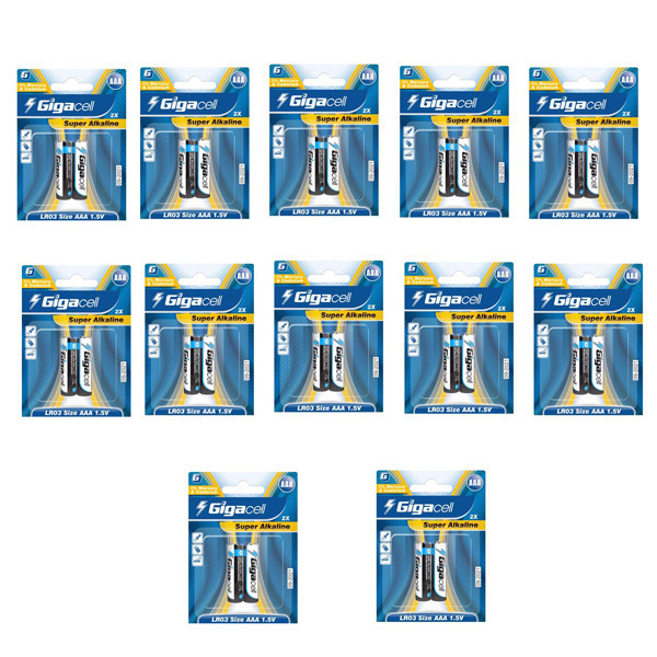 باتری نیم قلم گیگاسل مدل Super Alkaline بسته 24عددی