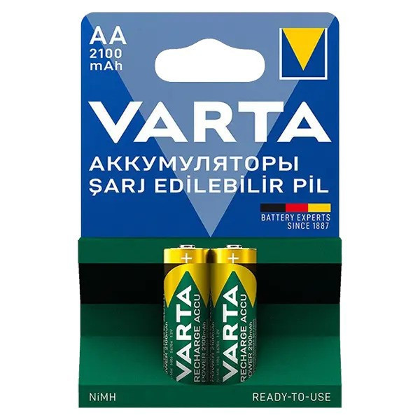باتری قلمی قابل شارژ وارتا مدل accus 2100 بسته دو عددی
