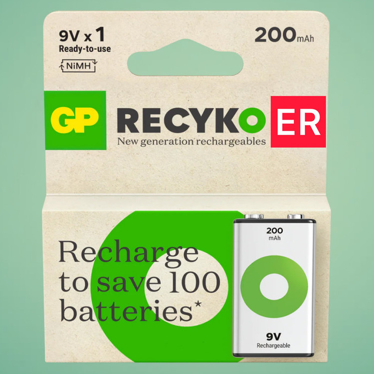 باتری کتابی قابل شارژ جی پی مدل 200MAH بسته 1 عددی