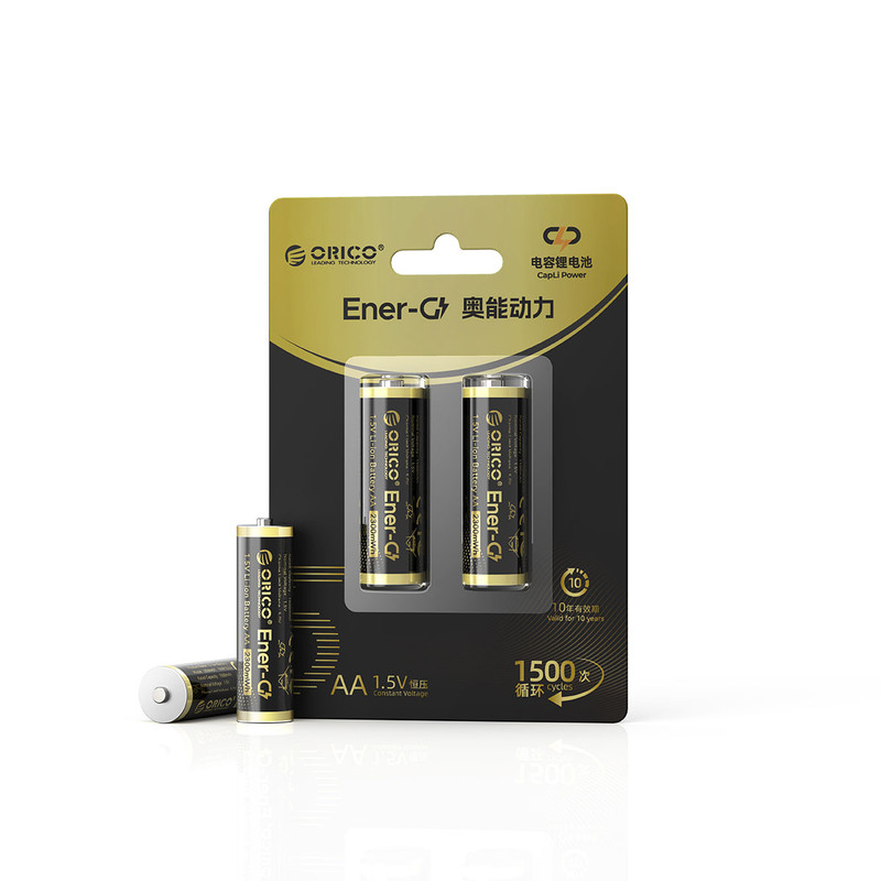 باتری لیتیومی قابل شارژ اوریکو مدل EG5-UN-2PK-BP ظرفیت 2300 میلی‌آمپرساعت بسته دو عددی