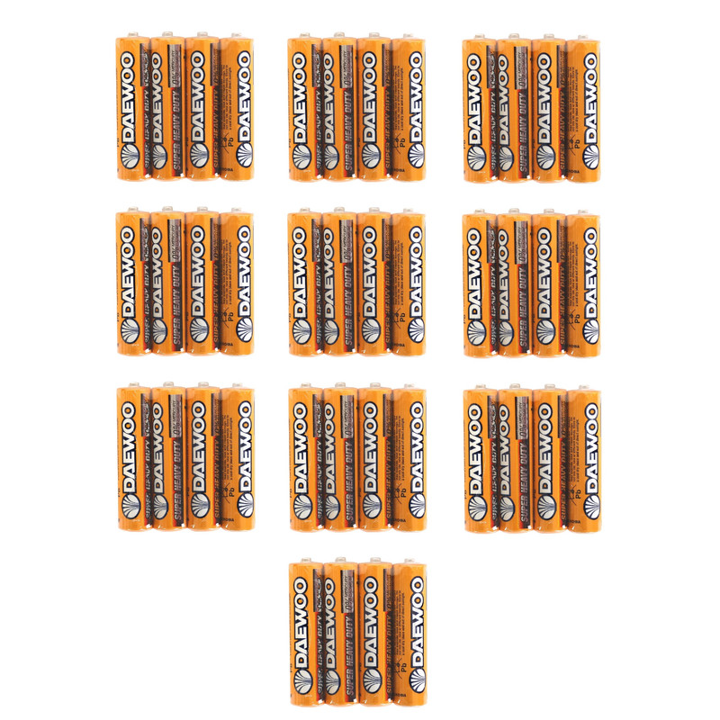 باتری نیم قلمی دوو مدل Super Heavy Duty بسته 40 عددی