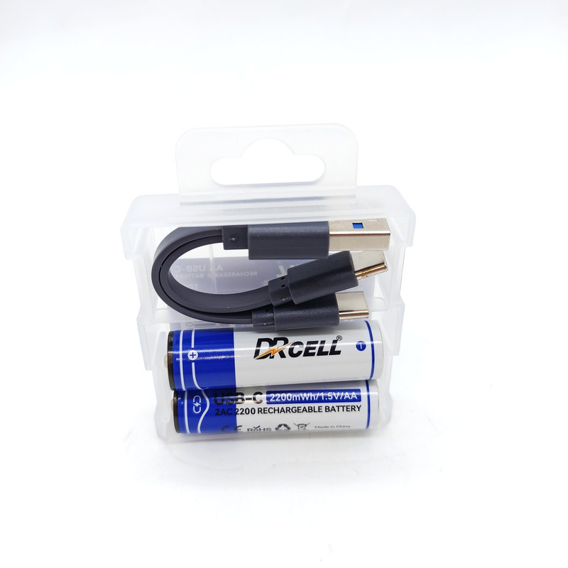 باتری قلمی قابل شارژ   1.5 ولت مدل DRcell بسته 2 عددی