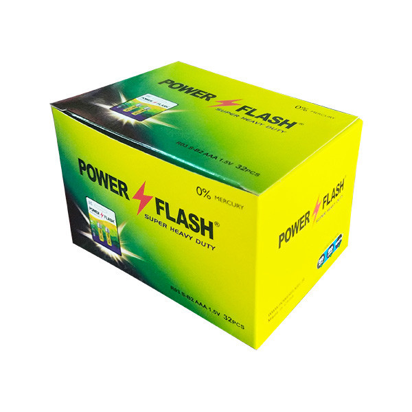 باتری نیم قلمی پاور فلش مدل Heavy Duty بسته 32 عددی