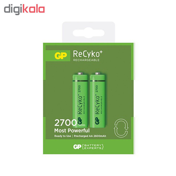 باتری قلمی قابل شارژ جی پی مدل ReCyko Plus 2700 بسته 2 عددی