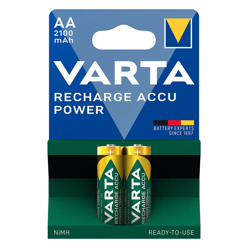 باتری قلمی قابل شارژ وارتا مدل accus 2100 بسته 2 عددی