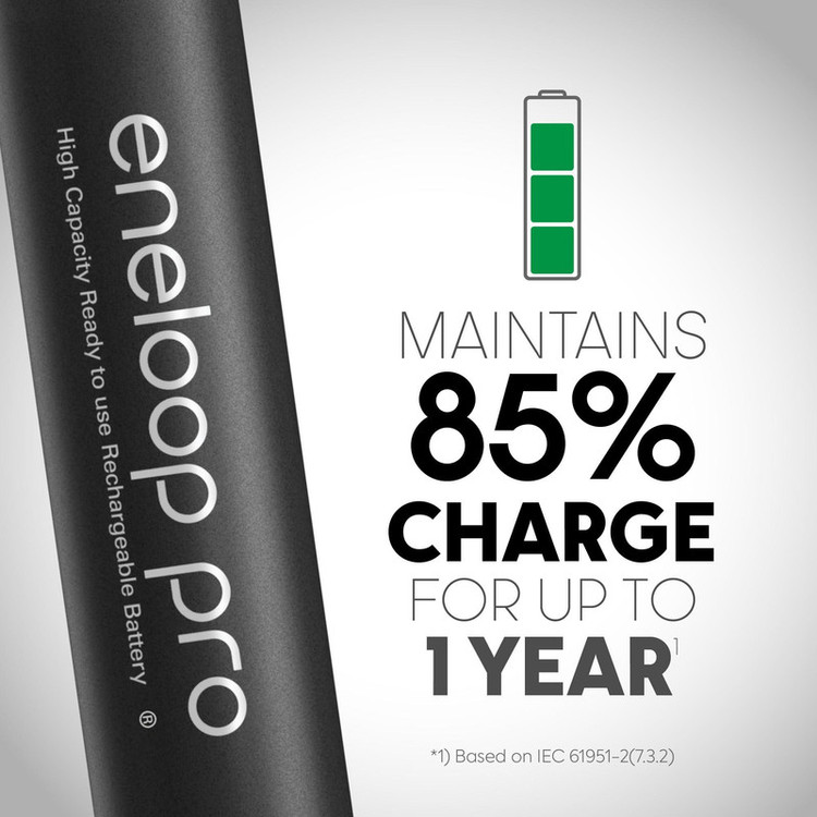 باتری قلمی قابل شارژ پاناسونیک مدل eneloop pro 2500mAh بسته 4 عددی