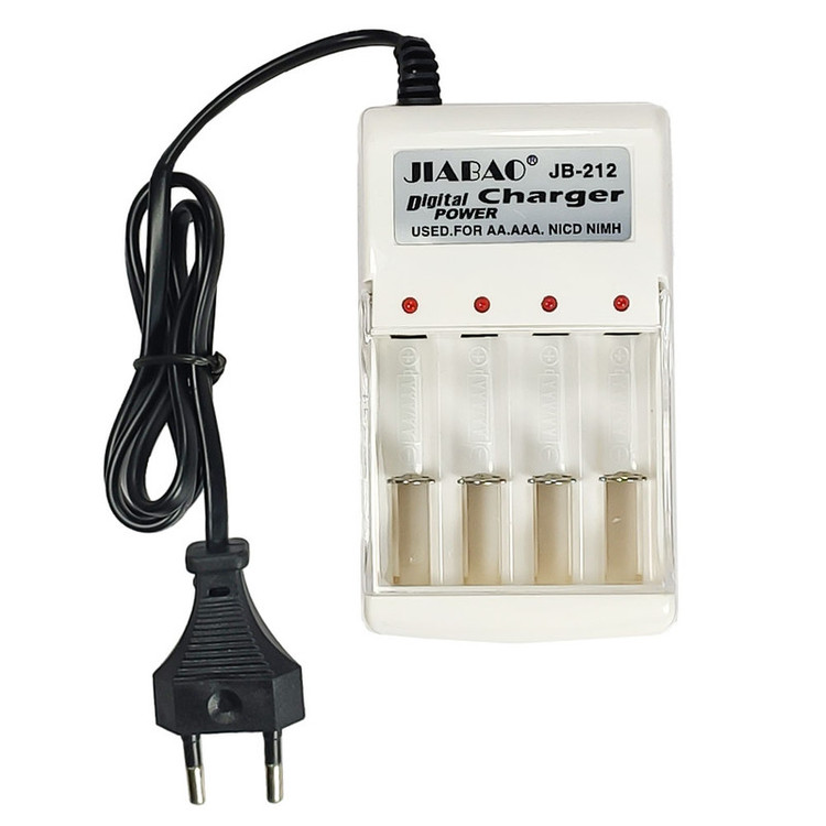 شارژر جیابائو مدل JB-212 کدAB402 به همراه باتری قلمی
