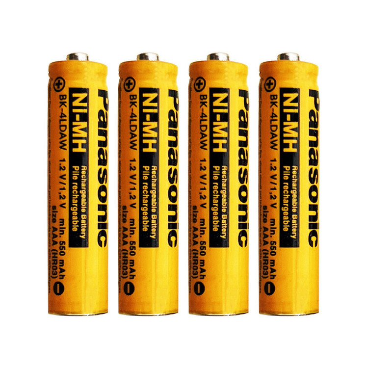 باتری نیم قلمی قابل شارژ پاناسونیک مدل NI-MH550mAh بسته ۴ عددی