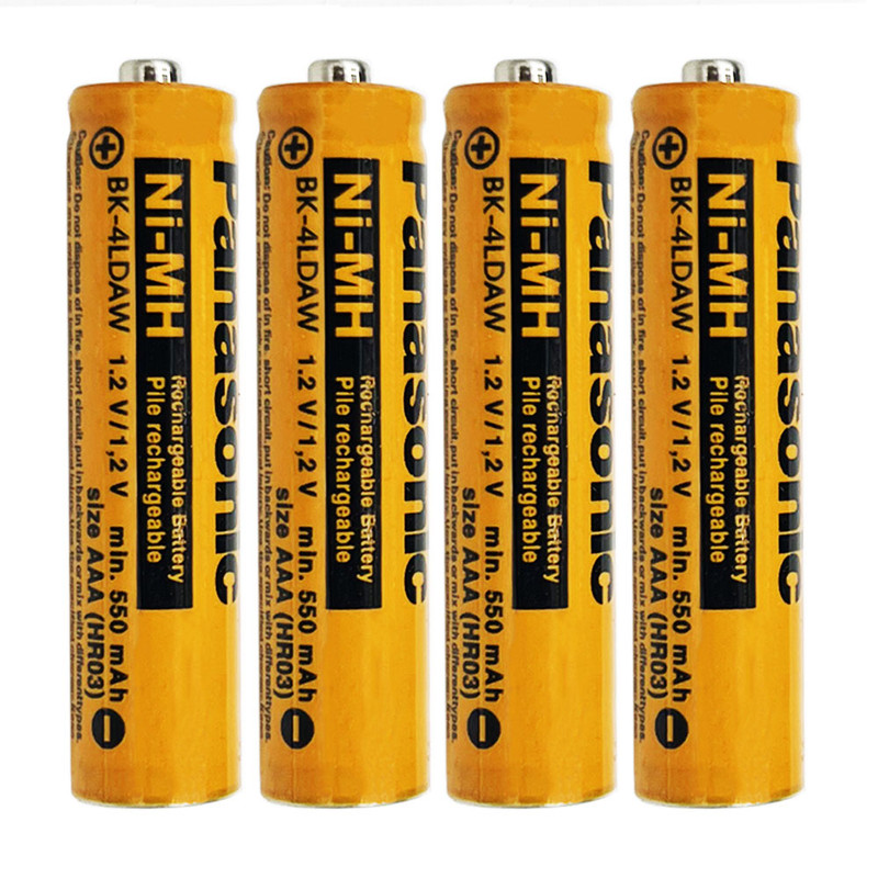 باتری نیم قلمی قابل شارژ پاناسونیک مدل NI-MH550mAh بسته ۴ عددی