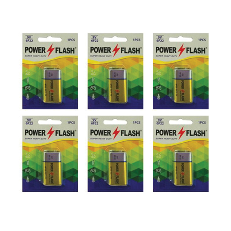 باتری کتابی پاور فلش مدل Super Heavy Duty بسته ۶ عددی