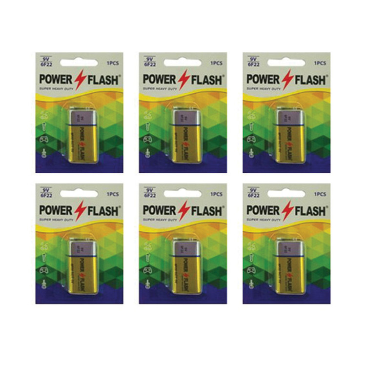 باتری کتابی پاور فلش مدل Super Heavy Duty بسته ۶ عددی