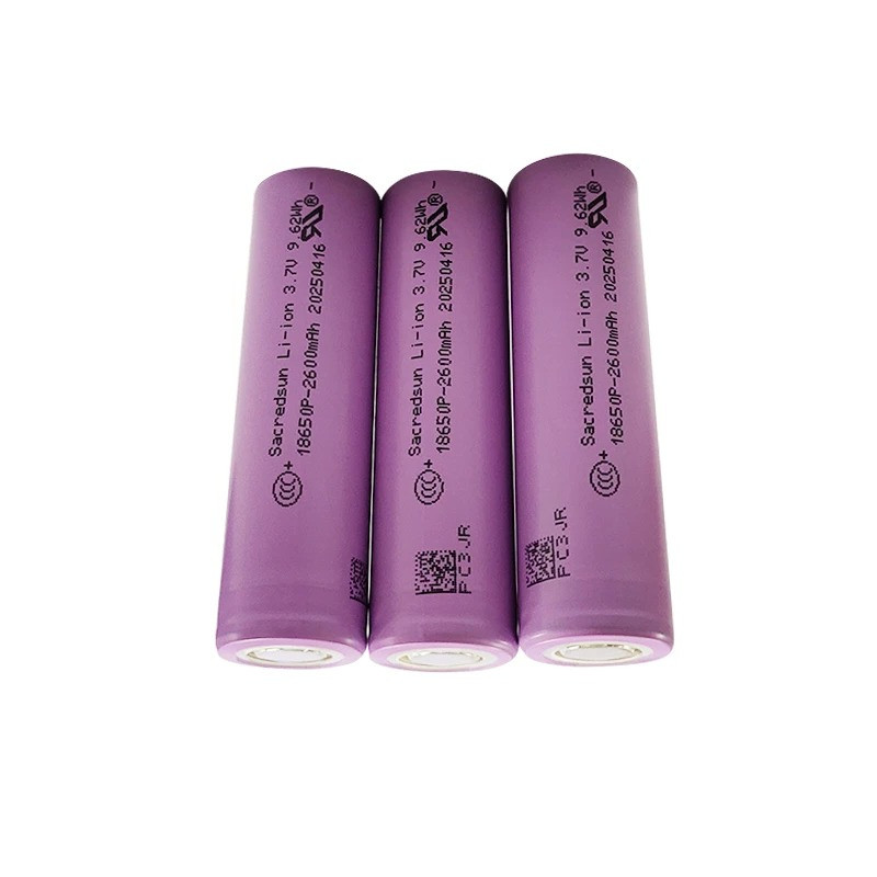 باتری لیتیومی قابل شارژ مدل  SACREDSUM 18650P ظرفیت 2600 میلی‌آمپرساعت بسته 3 عددی