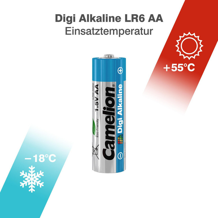 باتری قلمی و نیم قلمی کملیون مدل digi alkaline بسته 12 عددی