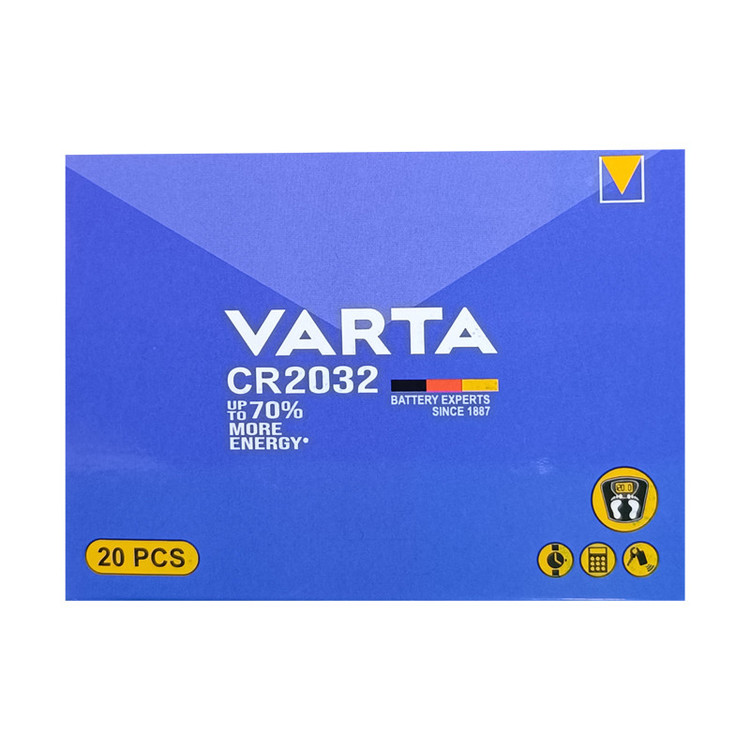 باتری سکه ای وارتا مدل CR-2032 بسته 20 عدد