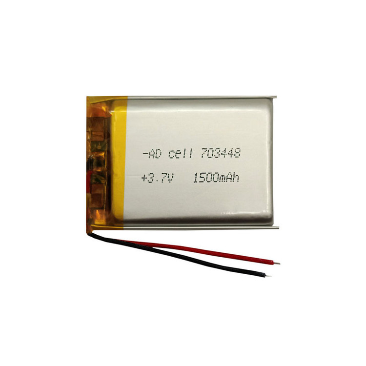 باتری لیتیومی کد 703448 ظرفیت 1500 میلی آمپر ساعت بسته 2 عددی