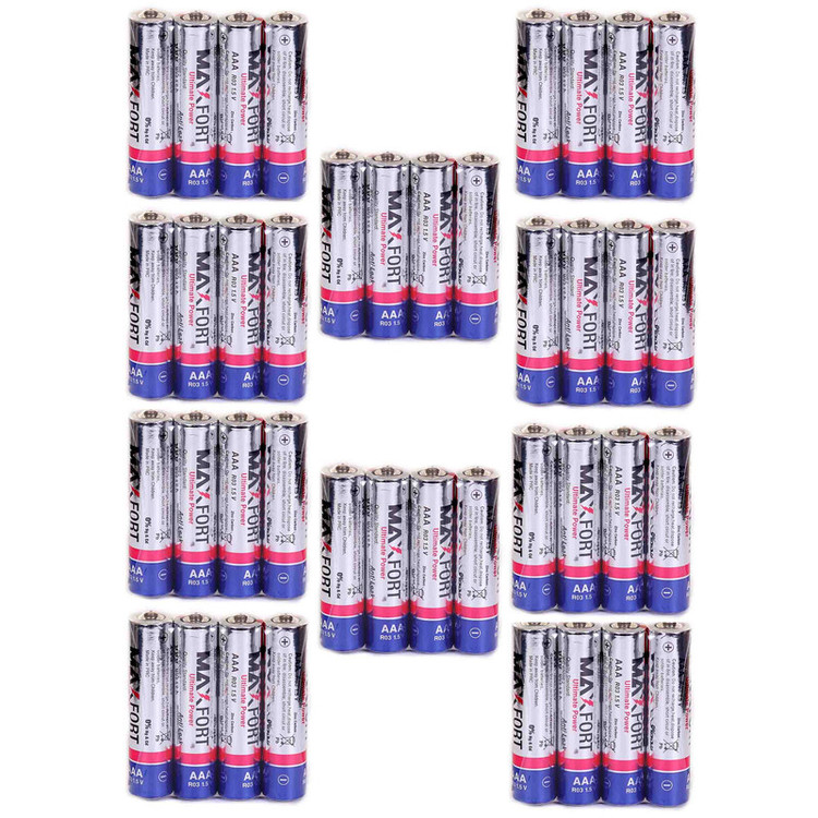باتری نیم قلمی مکس فورت مدل Extra Heavy Duty بسته 40 عددی